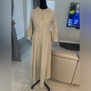 Recollections vintage prairie cottagecore print maxi day dress S